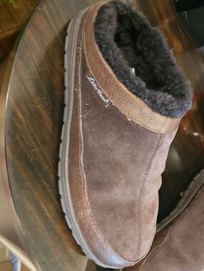 Bearpaw Men’s Brown Suede Shearling Slip-On Loafers